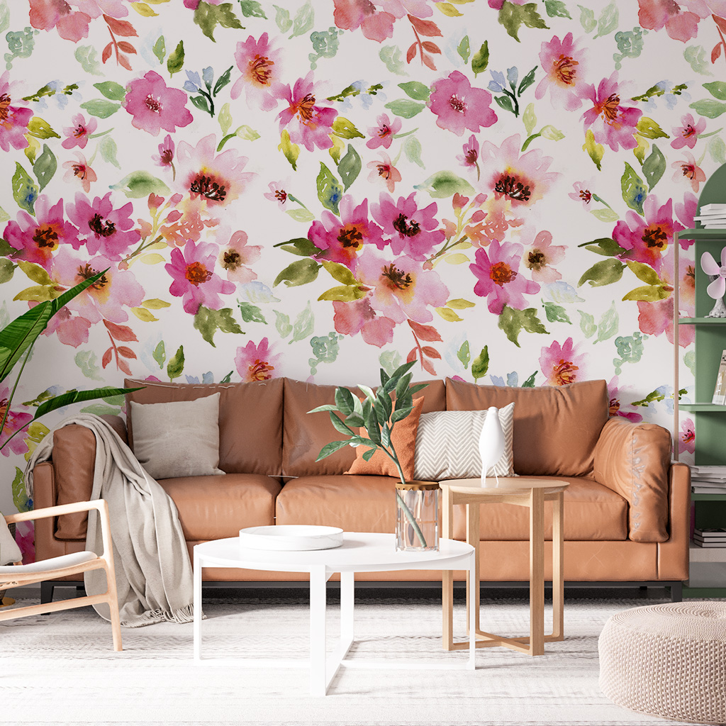 Watercolor Floral Rosa