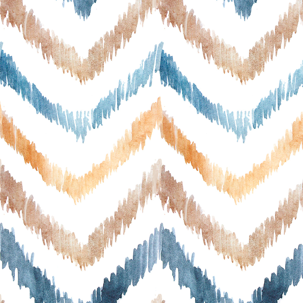 Chevron Aquarela Azul Laranja (STILL)