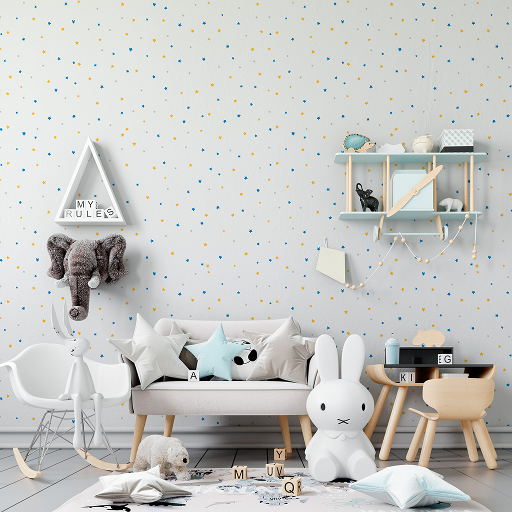 Estrelinhas Azul e Amarelo