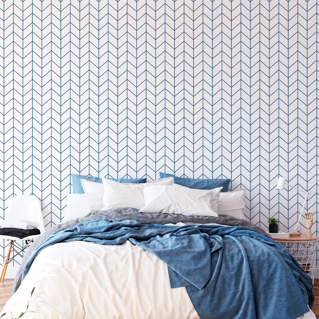 Chevron Clean Azul